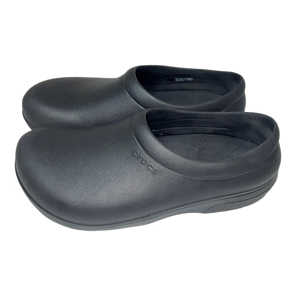 Crocs On The Clock Womens Shoes Size 11 Black Slip Resistant Work Clog 205073